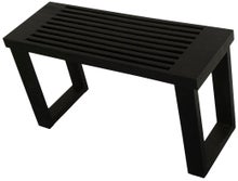 Banc scandinave 80 cm Pinetta, noir.