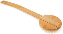 KOLO brosse de sauna en bambou avec manche amovible, dos.
