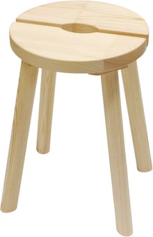 Tabouret de sauna rond en bois Pinetta.