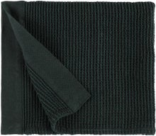 Rento Kenno serviette pour banc de sauna vert fonc&eacute; 50 x 60 cm, bordure chambray.