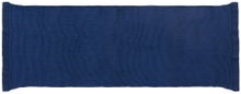 Serviette pour banc de sauna Rento Kenno bleu fonc&eacute; 60 x 160 cm d&eacute;ploy&eacute;e.