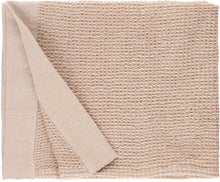 Serviette pour banc de sauna Rento Kenno beige 50 x 60 cm, pli&eacute;e en deux.