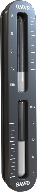 SAWO Kanto sablier noir en bois, intervalle de temps 0&ndash;15 min.