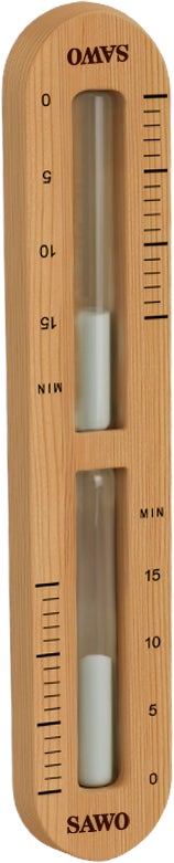 SAWO Kanto sablier en bois de c&egrave;dre, intervalle de temps 0&ndash;15 min.