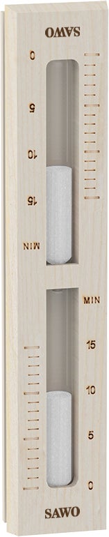 SAWO sablier en bois de tremble, intervalle de temps 0&ndash;15 min.