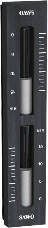SAWO sablier noir en bois, intervalle de temps 0&ndash;15 min.