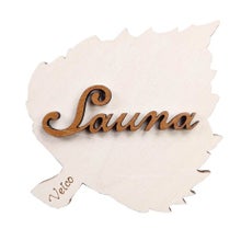 Panneau de sauna en forme de feuille, blanc.