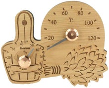 Saunan l&auml;mp&ouml;- & kosteusmittari Veico, L&ouml;ylykiulu & vihta