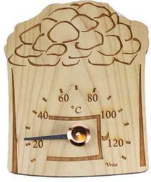 Veico thermom&egrave;tre de sauna en bois, po&ecirc;le de sauna.