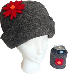 Avec fleurs d&eacute;coratives.