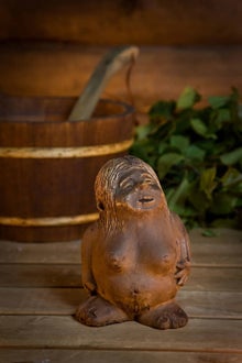 Gnome de sauna goudronn&eacute;, femell