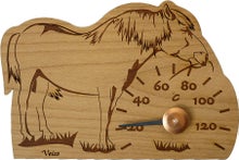 Veico thermom&egrave;tre de sauna en bois, cheval finlandais.