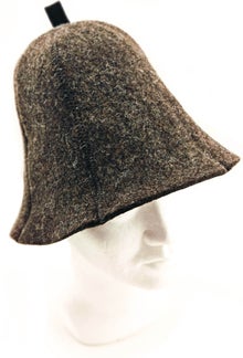 Bonnet de sauna gris graphite du gnome d&rsquo;Alhon Huopatehdas.