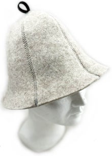 Bonnet de sauna gris clair du gnome d&rsquo;Alhon Huopatehdas.