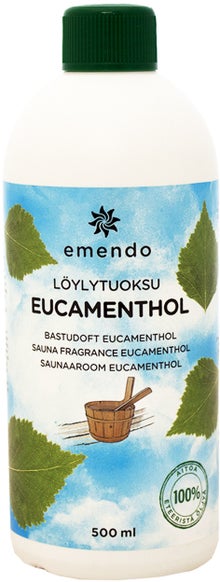 Emendo parfum pour le sauna Eucamenthol dans une bouteille de 500 ml.