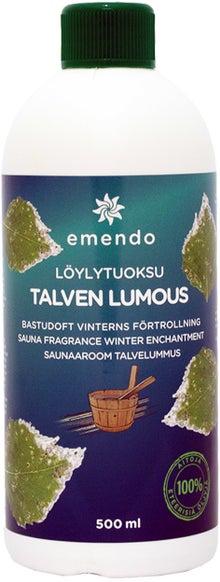 Emendo Enchantement d&rsquo;hiver parfum pour le sauna dans une bouteille de 500 ml.