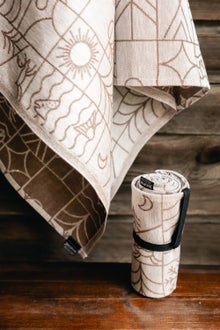 Jokipiin Pellava Nord serviette roul&eacute;e, clair/marron