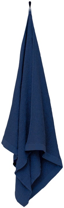 Grande serviette de bain Rento Kenno bleu fonc&eacute; 90 x 180 cm.