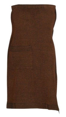 Serviette par&eacute;o/sarong Rento Kenno marron fonc&eacute; 85 x 145 cm.