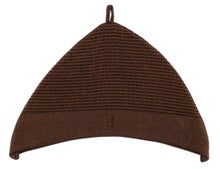 Bonnet de sauna Rento Kenno marron fonc&eacute; de face.