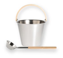 Rento lot de seau et louche de sauna, acier