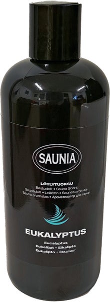Parfum pour le sauna Saunia Eucalyptus en flacon de 500 ml.