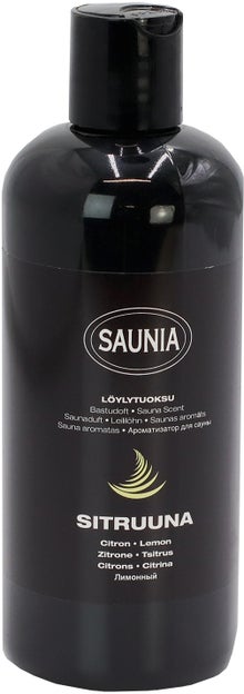 Parfum pour le sauna Saunia Citron en flacon de 500 ml.