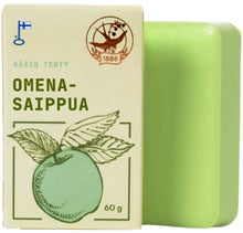 Savon solide Vaasan Saippua Pomme 60 g et emballage.