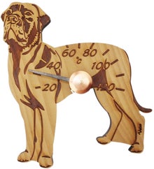 Thermom&egrave;tre de sauna en bois Veico, cane corso.