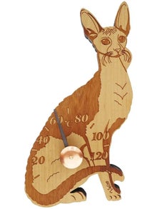 Thermom&egrave;tre de sauna en bois Veico, Cornish Rex.