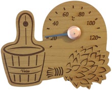Veico Thermom&egrave;tre de sauna motif seau et fouet de sauna
