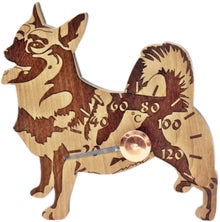 Veico thermom&egrave;tre de sauna en bois, vallhund su&eacute;dois.