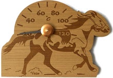 Veico thermom&egrave;tre de sauna en bois, cheval de sang chaud.