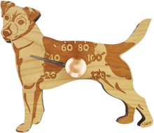 Veico thermom&egrave;tre de sauna en bois, chien de ferme dano-su&eacute;dois.