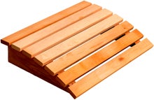 Large appuie-t&ecirc;te de sauna en aulne thermotrait&eacute;.