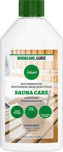 Woodcare Guide protection pour banc de sauna en flacon de 0,25 l.