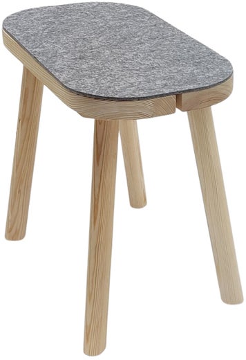 Tabouret + assise en feutre.